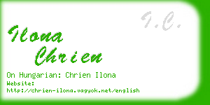 ilona chrien business card